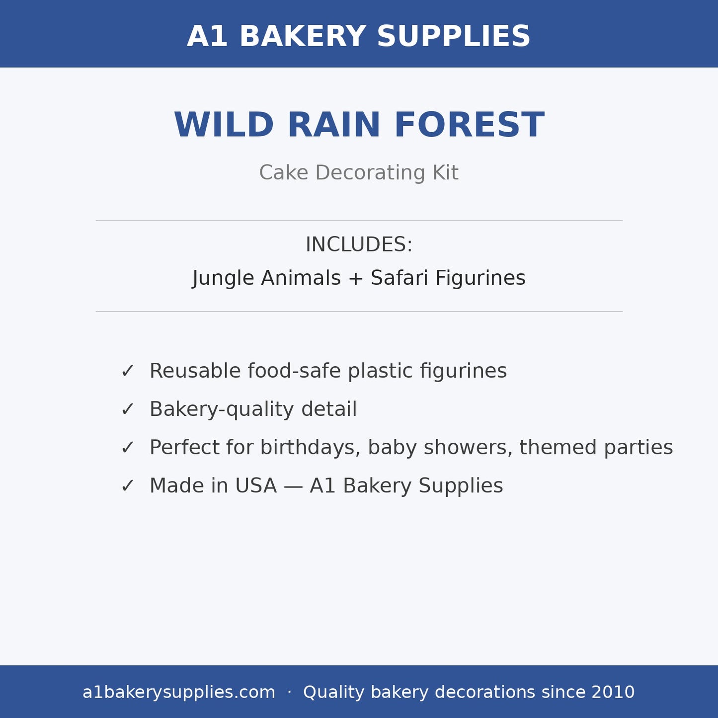 Wild Rain Forest cake decorating kit