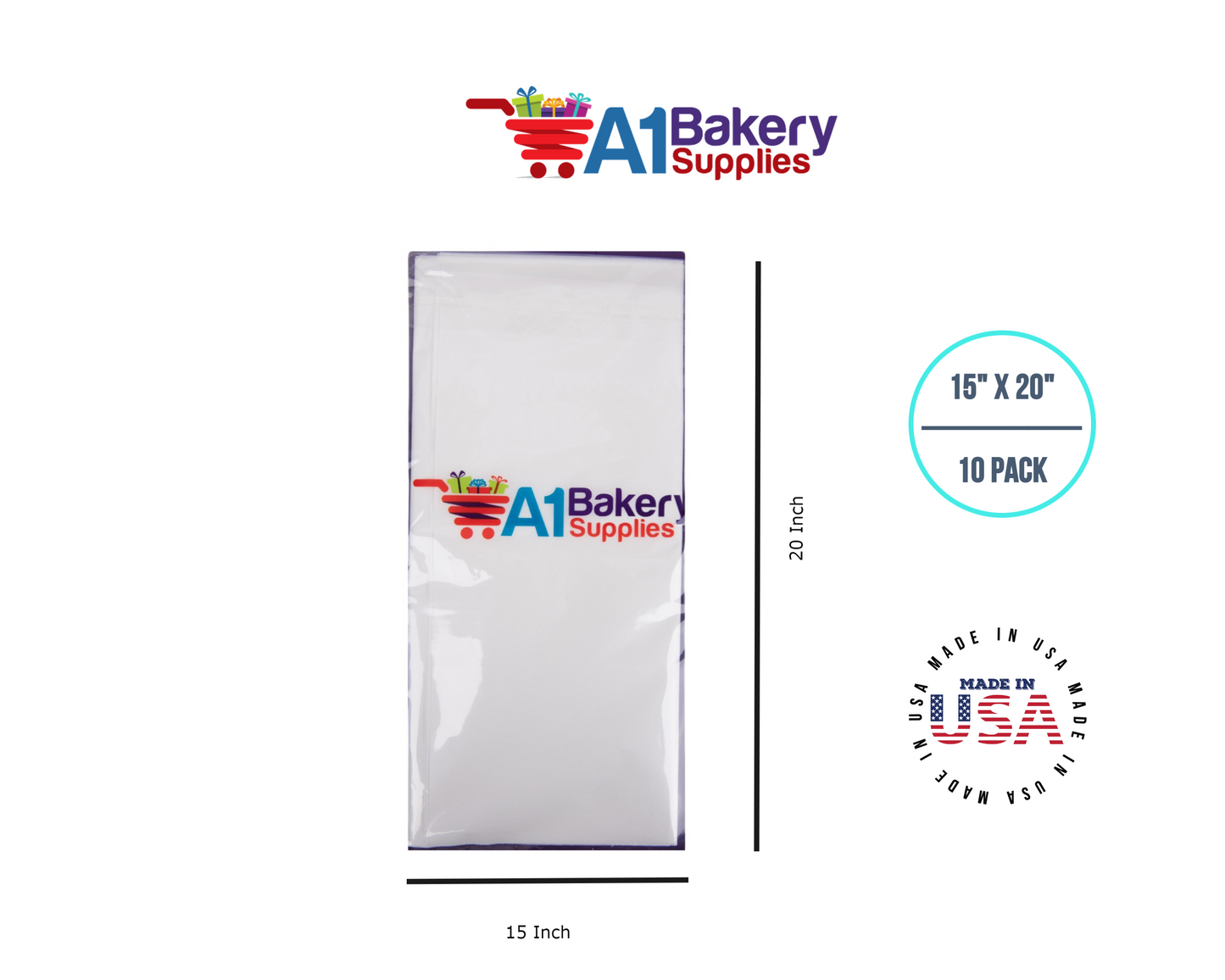 White Tissue Paper Squares, Bulk 10 Sheets, Premium Gift Wrap and Art Supplies for Birthdays, Holidays, or Presents by A1BakerySupplies, Small 15 Inch x 20 Inch