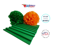 Kelly Green Tissue Paper Squares, Bulk 480 Sheets, Premium Gift Wrap and Art Supplies for Birthdays, Holidays, or Presents by A1BakerySupplies, Large 15 Inch x 20 Inch