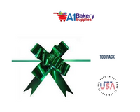 Emerald Green 4" Butterfly pull bows of 100 Pack by A1 Bakery supplies