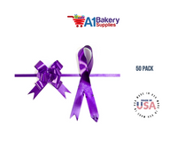 Purple 4" Butterfly pull bows of 50 Pack by A1 Bakery supplies