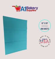 Caribbean Teal Color Premium Gift Wrap Tissue Paper 15 Inch x 20 Inch - 480 Sheets