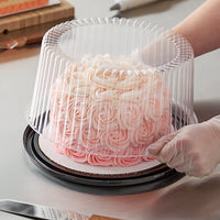 Cake Box 10 to 11 Inch Double Layer Clear Cake Container Dome and Base Carry & Display Storage Box