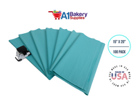 Aqua Blue Color Tissue Paper 15 Inch x 20 Inch - 100 Sheets