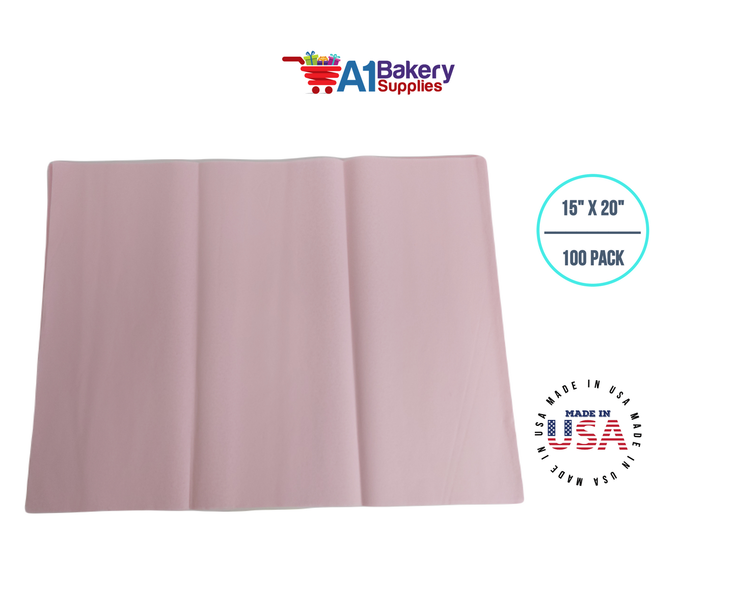 Blush Tissue Paper 15 Inch x 20 Inch - 100 Sheets