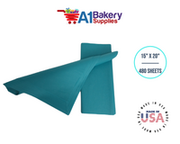 Caribbean Teal Color Premium Gift Wrap Tissue Paper 15 Inch x 20 Inch - 480 Sheets