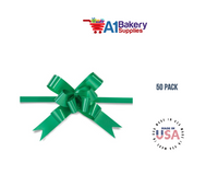 Emerald Green 4" Butterfly pull bows of 50 Pack by A1 Bakery supplies