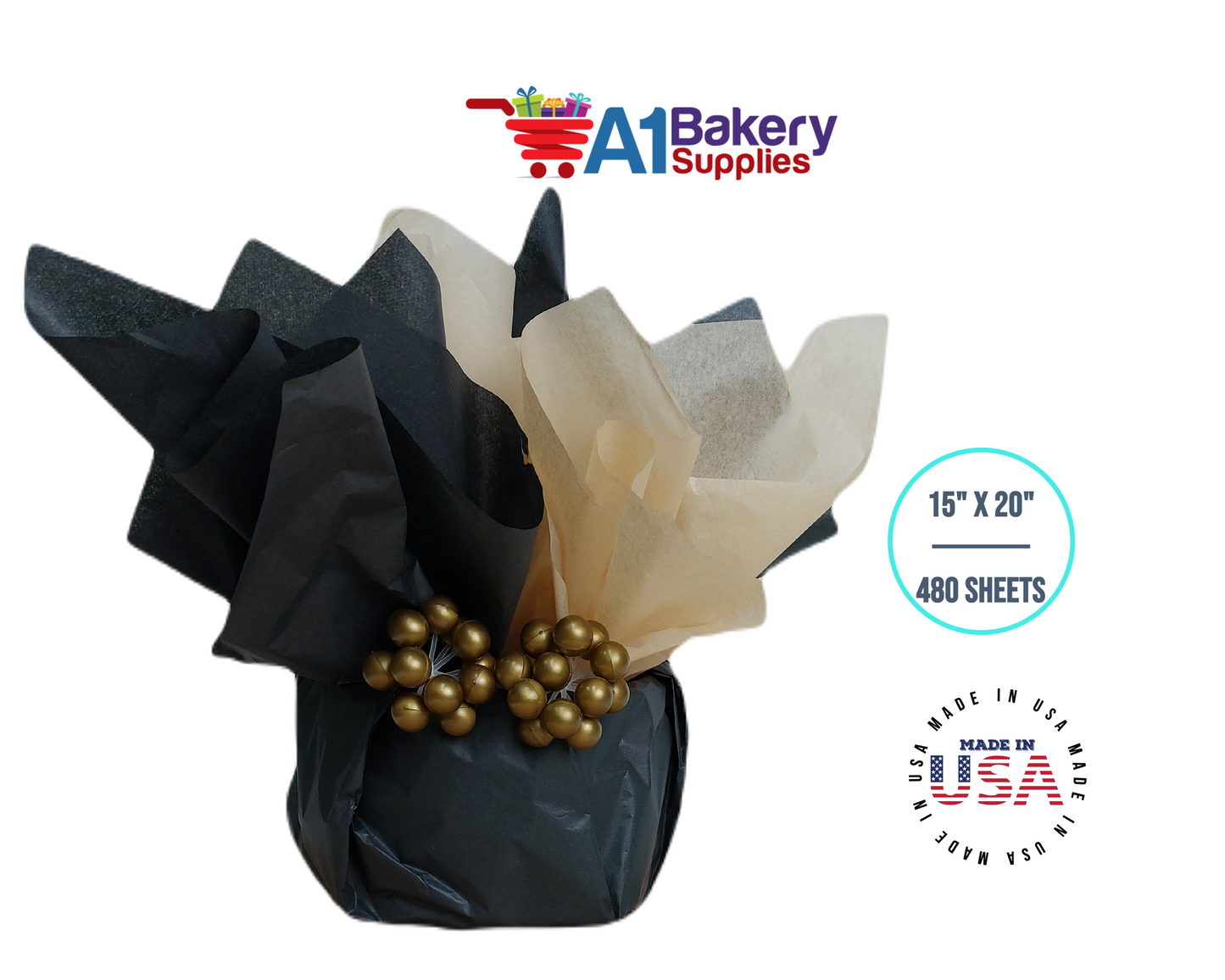 Acid-Free Tissue Paper - 480 Sheets 15 Inch x 20 Inch Ph Neutral