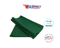 Holiday Green Tissue Paper Squares, Bulk 480 Sheets, Premium Gift Wrap and Art Supplies for Birthdays, Holidays, or Presents by A1BakerySupplies, Large 15 Inch x 20 Inch