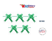 Emerald Green 4" Butterfly pull bows of 100 Pack by A1 Bakery supplies