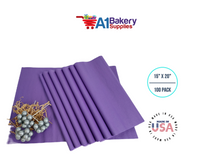 Purple Color Gift Wrap Tissue Paper 15 Inch x 20 Inch - 100 Sheets Pack