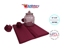 Burgundy Tissue Paper Squares, Bulk 100 Sheets, Premium Gift Wrap and Art Supplies for Birthdays, Holidays, or Presents Large 15 Inch x 20 Inch