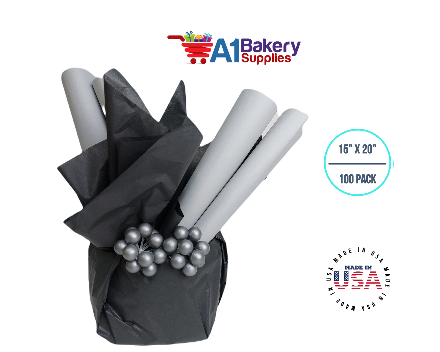 Morning Mist Color Tissue Paper 15 Inch x 20 Inch - 100 Sheets