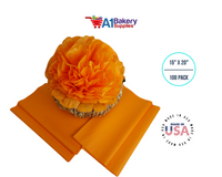 Tangerine Tissue Paper 15 Inch x 20 Inch - 100 Sheets