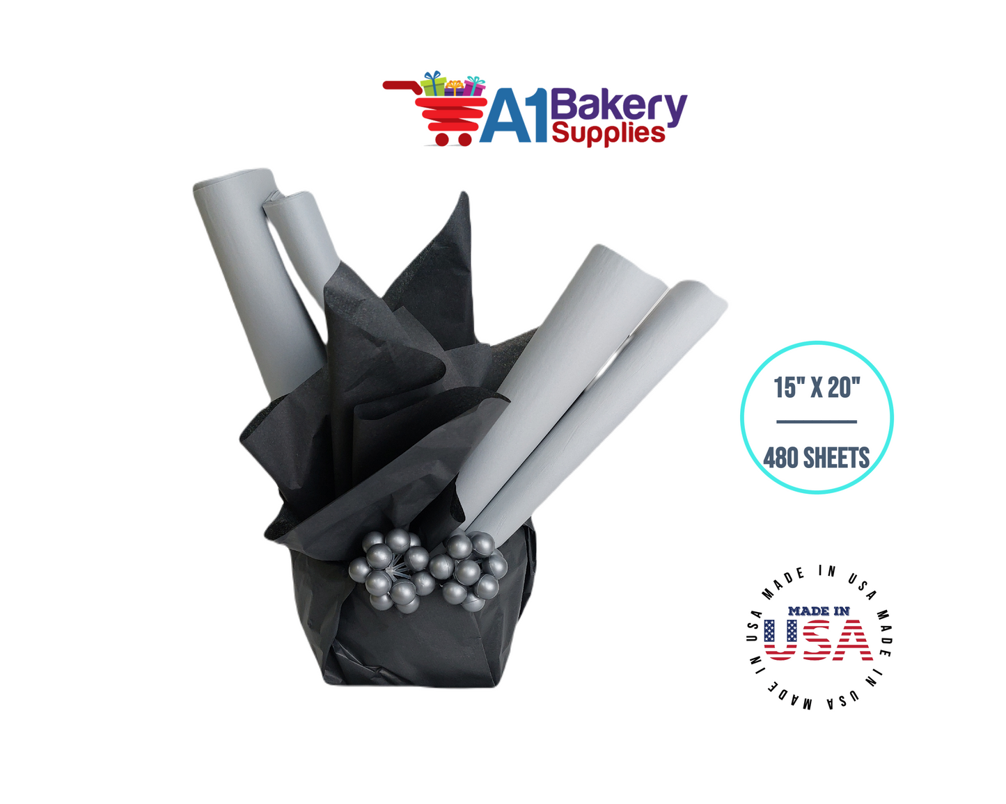 Morning Mist Color Tissue Paper 15 Inch x 20 Inch - 480 Sheets