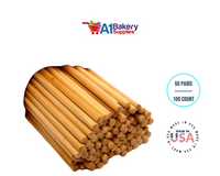 Natural bamboo wood chopsticks 50 pairs/100 count in 9 Inch by A1 Bakery Supplies
