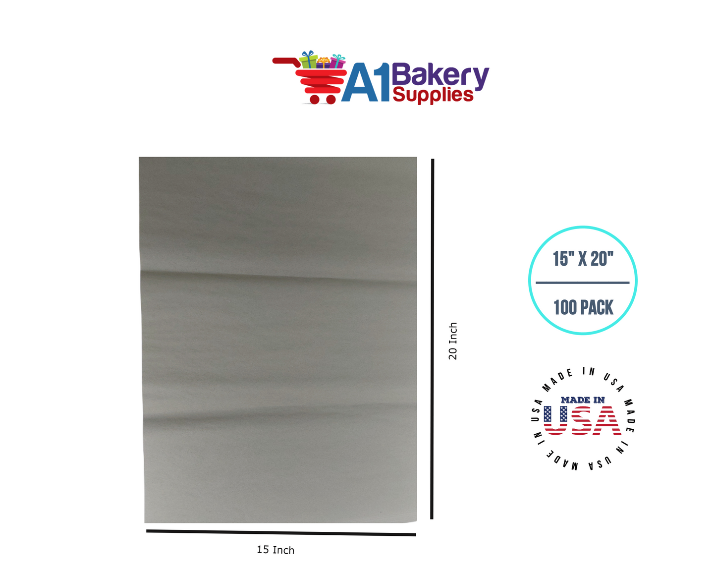 Tapestry Green Tissue Paper Squares, Bulk 100 Sheets, Premium Gift Wrap and Art Supplies for Birthdays, Holidays, or Presents by A1BakerySupplies, Medium 15 Inch x 20 Inch