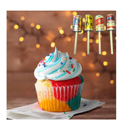 Mini Beercans beer can  Cake Decorations, Birthday Party Figurines, 24 Pack