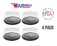 Cake Box 10 to 11 Inch Double Layer Clear Cake Container Dome and Base Carry & Display Storage Box