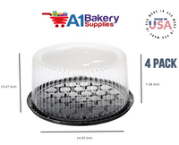 Cake Box 10 to 11 Inch Double Layer Clear Cake Container Dome and Base Carry & Display Storage Box