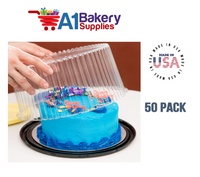 Cake Box 10 to 11 Inch Double Layer Clear Cake Container Dome and Base Carry & Display Storage Box