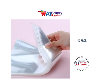 Clear Cellophane Cone Bags for Treat & Favor 6 Inch X 10 Inch 10 Pack by A1 Bakery Supplies