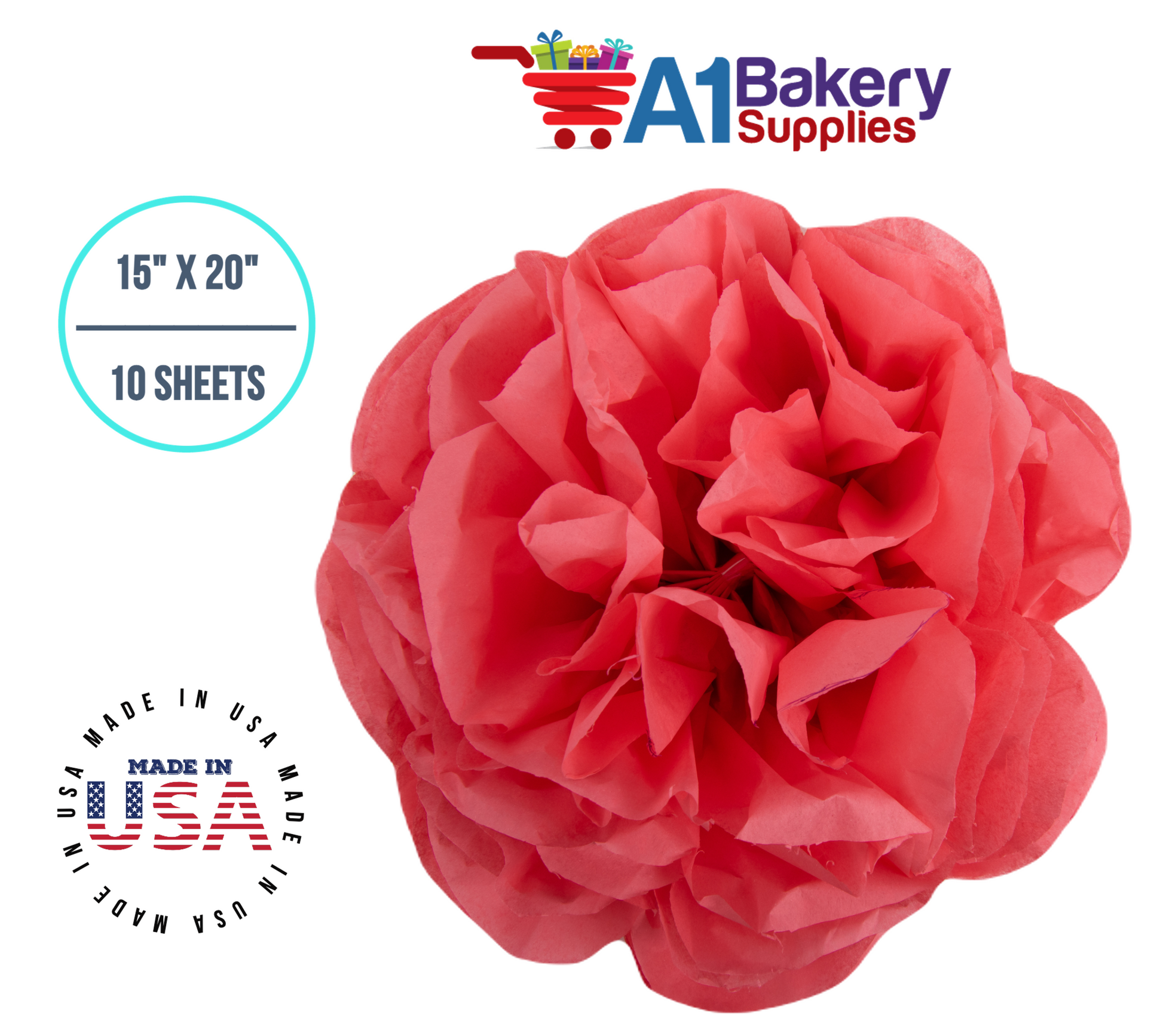 Coral Rose Tissue Paper