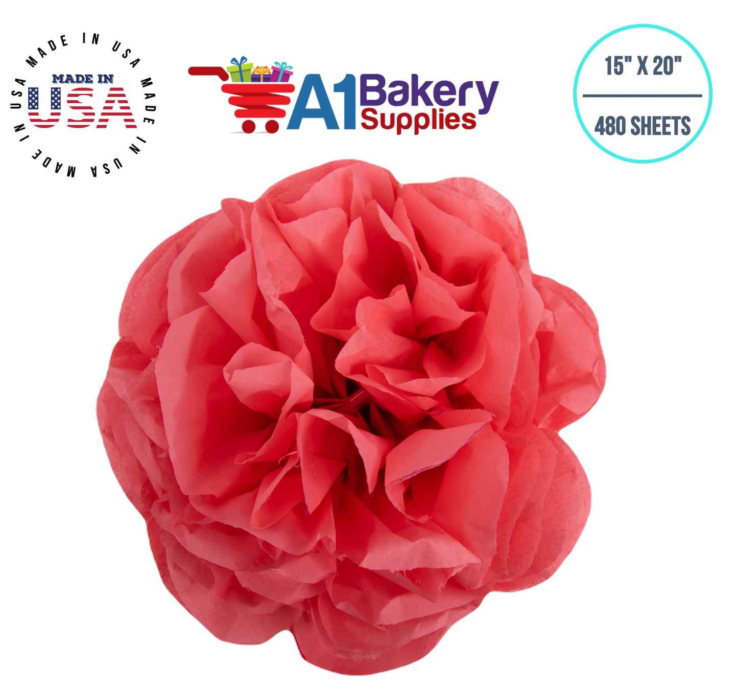 Coral Rose Tissue Paper