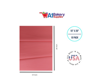 Coral Rose Tissue Paper Squares, Bulk 10 Sheets, Premium Gift Wrap and Art Supplies for Birthdays, Holidays, or Presents by A1BakerySupplies, Small 15 Inch x 20 Inch