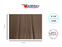 Chocolate Tissue Paper Squares, Bulk 10 Sheets, Premium Gift Wrap and Art Supplies for Birthdays, Holidays, or Presents by A1BakerySupplies, Small 15 Inch x 20 Inch