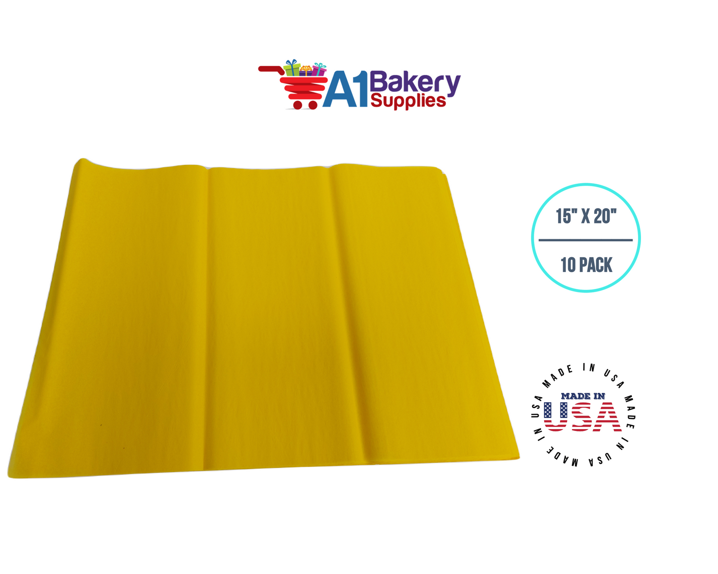 Dandelion Tissue Paper Squares, Bulk 10 Sheets, Premium Gift Wrap and Art Supplies for Birthdays, Holidays, or Presents by A1BakerySupplies, Small 15 Inch x 20 Inch