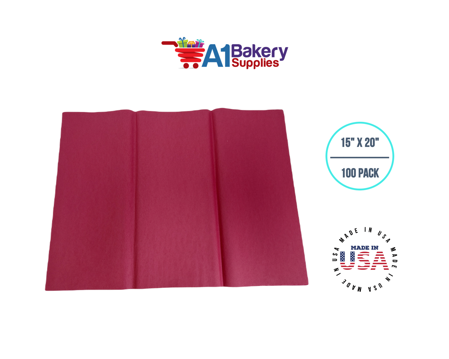 Cranberry Tissue Paper 15 Inch x 20 Inch - 100 Sheets