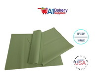 Sage Tissue Paper Squares, Bulk 10 Sheets, Premium Gift Wrap and Art Supplies for Birthdays, Holidays, or Presents by A1BakerySupplies, Small 15 Inch x 20 Inch