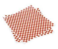 A1 Bakery Supplies Food Basket Liner Deli Wrap Red Checkered Sandwich Wrap