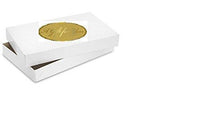 White Apparel Box for Men Shirts Gift Wrap Packaging Boxes, 15 x 9 1/2 x 2" - 5 Pack, Small
