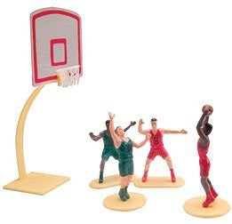 A1 Bakery Supplies Cake Decorating Kit — Basket Ball Kit Cupcake & Cake Topper Set for Birthdays, Baby Showers & Themed Parties — Reusable Food-Safe Plastic Figurines, Made in USA