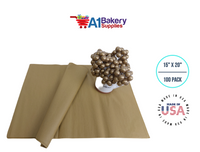 Antique Gold Tissue Paper 15 Inch x 20 Inch - 100 Sheets Pack