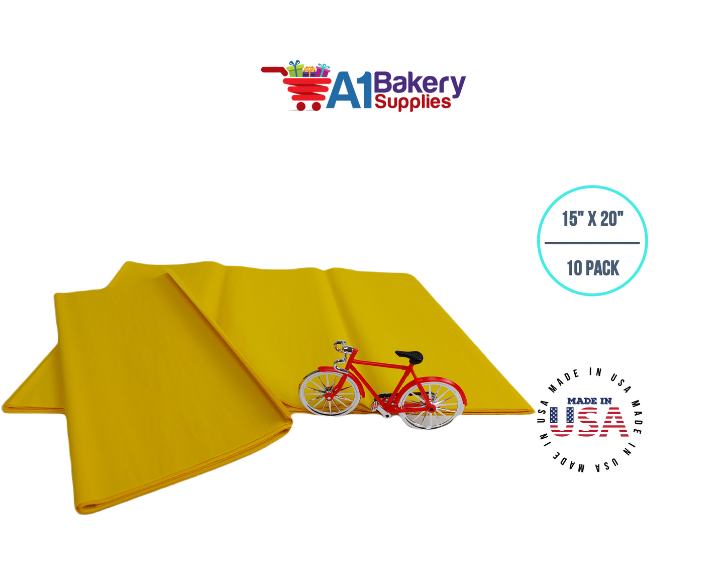 Dandelion Tissue Paper Squares, Bulk 10 Sheets, Premium Gift Wrap and Art Supplies for Birthdays, Holidays, or Presents by A1BakerySupplies, Small 15 Inch x 20 Inch