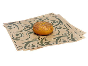 Food Basket Liner BBQ Basket Liner Wax Coated Deli Wrap Green Swirl