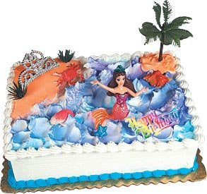 A1 Bakery Supplies Cake Decorating Kit — Mermaid Kit Cupcake & Cake Topper Set for Birthdays, Baby Showers & Themed Parties — Reusable Food-Safe Plastic Figurines, Made in USA