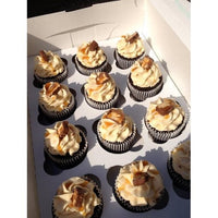Pack of 25 White Cupcake Box with Window holds 12 INSERTS Included