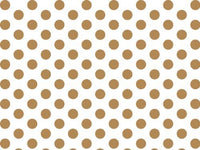 Gold and White Polka Dots Tissue Paper 20 Inch X 30 Inch - 24 X-LargeSheets
