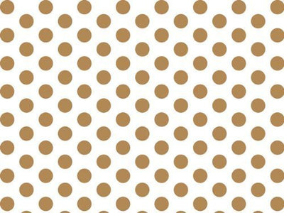 Gold and White Polka Dots Tissue Paper 20 Inch X 30 Inch -48 X-LargeSheets