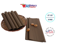 Chocolate Tissue Paper Squares, Bulk 10 Sheets, Premium Gift Wrap and Art Supplies for Birthdays, Holidays, or Presents by A1BakerySupplies, Small 15 Inch x 20 Inch