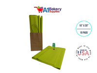 Citrus Green Tissue Paper Squares, Bulk 10 Sheets, Premium Gift Wrap and Art Supplies for Birthdays, Holidays, or Presents by A1BakerySupplies, Small 15 Inch x 20 Inch