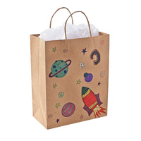 Craft Gift Bags ~ Brown Paper 1 dozen - 10" x 5" x 13"