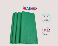 Emeralad Green Tissue Paper Squares, Bulk 10 Sheets, Premium Gift Wrap and Art Supplies for Birthdays, Holidays, or Presents by A1BakerySupplies, Large 15 Inch x 20 Inch