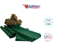 Holiday Green Tissue Paper Squares, Bulk 10 Sheets, Premium Gift Wrap and Art Supplies for Birthdays, Holidays, or Presents by A1BakerySupplies, Large 15 Inch x 20 Inch