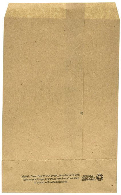 Kraft Flat Merchandise Bags, Small, 50 Pack - 14-3/4"x18"