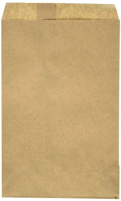 Kraft Flat Merchandise Bags, Medium, 200 Pack - 7-1/2"x10-1/2"